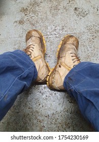 Muddy Work Boots From Construction 