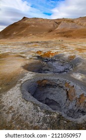 Mudpools At Hverarönd, Hverir Geothermal Area, Námafjall, Mývatn Region, Iceland