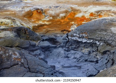 Mudpools At Hverarönd Or Hverir Geothermal Area, Námafjall, Mývatn Region, Iceland