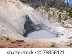 A mudpot in Yellowstone National Park in Wyoming.