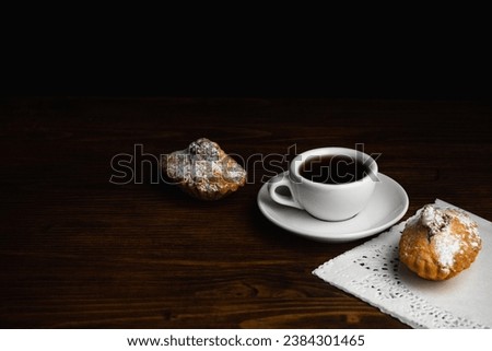 Similar – Image, Stock Photo cozy autumn breakfast on table in country house