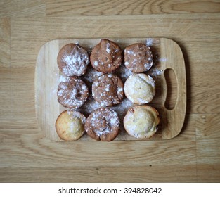 Muffins closed up flat lay