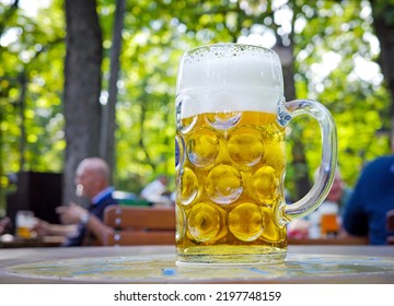 A Mug Of Beer In A Munich Beer Garden