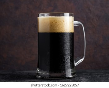 A Mug Of Homemade Dark Stout Beer