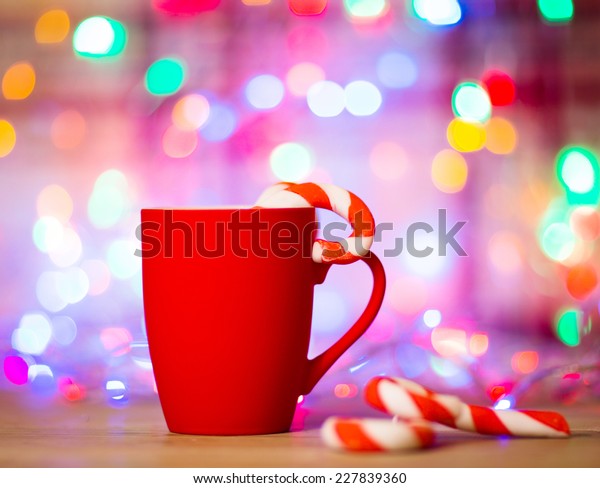 Mug Tea Coffee Sweets Christmas Decorations Stock Photo Edit Now