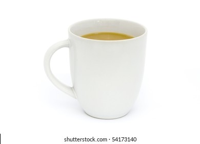 Mug Of Tea Over A White Background