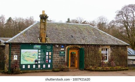 Mugdock, Milngavie, Glasgow, Scotland, UK; January 13th 2018: Building At Mugdock Country Park Near Glasgow. Former Craigend Castle Stable Block, Now A Visitor Centre And Ranger Service Office.