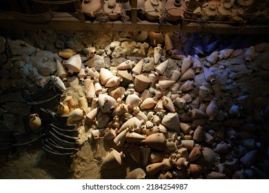 MUGLA, TURKEY - APRIL 18, 2022: Reconstructed Ancient Shipwreck In Museum Of Underwater Archaeology