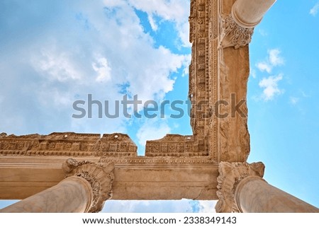 Mugla, Turkey - July 20, 2023: Architectural remains of Ancient City of Stratonikeia