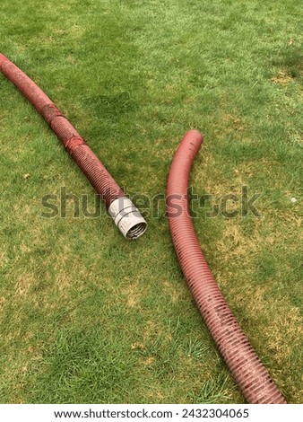 Mulch tubes in the yard unconnected