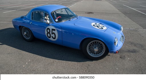 MULHOUSE - France - 26 February 2017 - Lotus Elite model 1957 racing in wheel party in Mulhouse  expositon