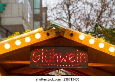 Mulled Wine Booth In Munich At Christmas