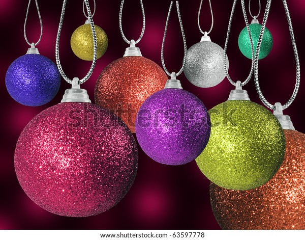 Christmas Coloured Pixel Baubles 