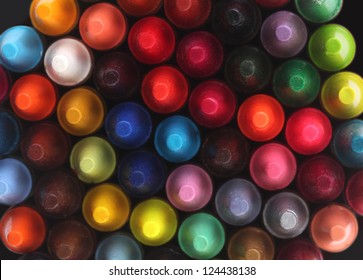 Multi color pastel(crayon) pencils for children(kids) used for drawing & coloring arranged attractively in rows and columns making a stunning display of colors - Powered by Shutterstock