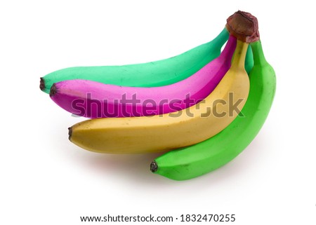 Multi colored bunch of bananas 