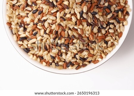 Multi colored coarse grain rice mixed with different grains