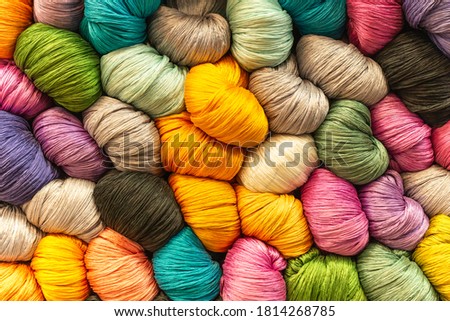 Multi colored of cotton material background texture image.