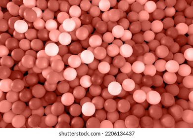 Multi Colored, Highly Saturated Plastic Balls, In Soft Play Ball Pit, At A Child's Play Park. Colorful Balloon.