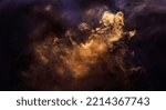 Multi colored sparkling abstract background, luxury dark gold smoke, acrylic paint underwater explosion, cosmic swirling ink