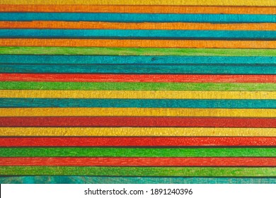              Multi Colored Wooden Sticks, Colorful Bakcground                  