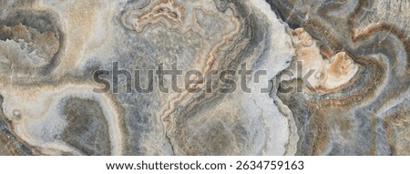 Multi Coloured Marble Texture Background, Natural Rough Stone With Brown, Gold and Aqua Green Colours, Wavy and Curly Huge Colourful Veins, Mineral Gemstone Pattern for Ceramic Tiles Design