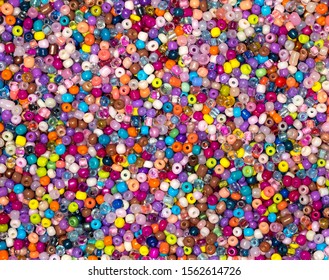 Multi coloured tiny beads 
background