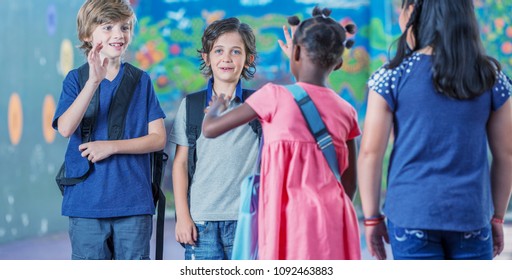 Kids Greeting Each Other Images, Stock Photos & Vectors | Shutterstock