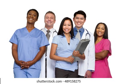 Multi Ethnic Group Of Healthcare Professionals. 