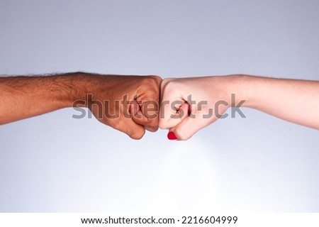 Multi Ethnics Friends Hands Shaking for Black Conscience Day Design.