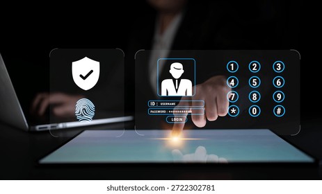 A multi factor authentication system for digital security and access control. Using passwords, biometrics, and PIN codes for secure user login. Motif
