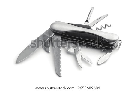  Multi function pocket knife isolated on white