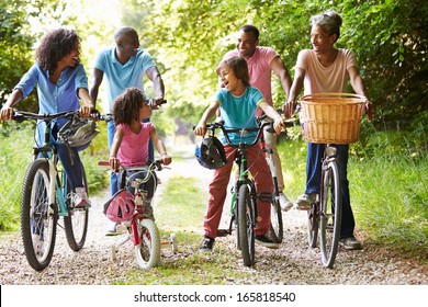 Multi Generation African American Family On Cycle Ride - Powered by Shutterstock