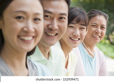 Multi Generational Family Portrait, Outdoors Beijing