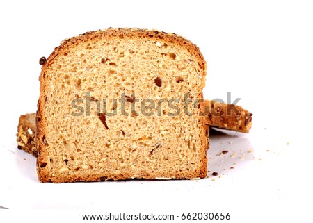 multi grain bread with slices