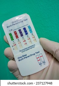 Multi panel drug test device.