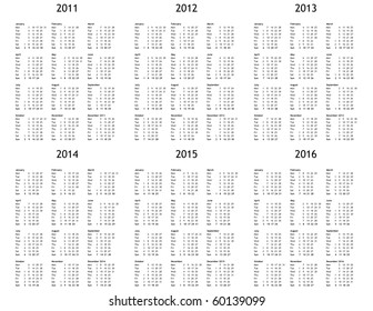multi year calendar