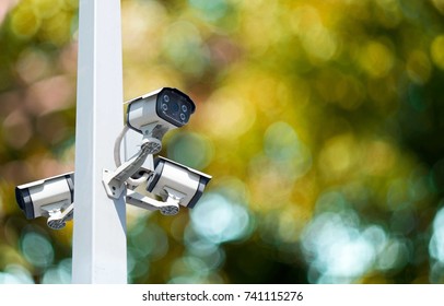 Multi-angle CCTV system background blast cipping path - Shutterstock ID 741115276