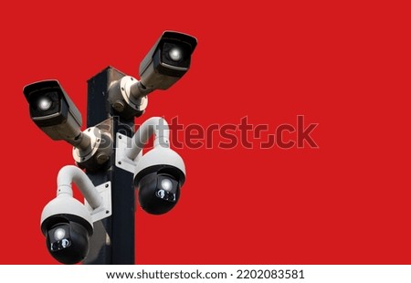 Multi-angle CCTV system background blast clipping path separated from the background clipingpart