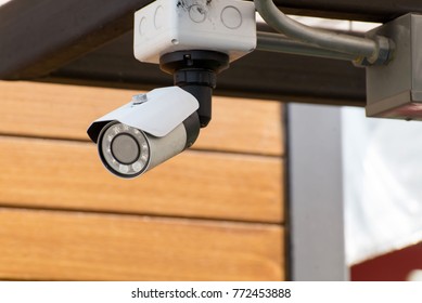 Multi-angle CCTV system isolated on  background.