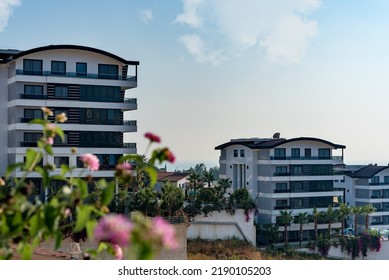 Multi-apartment residential complex in the open air. South Turkey real estate. - Shutterstock ID 2190105203