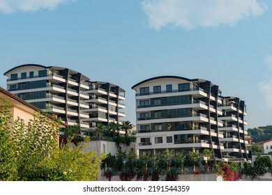 Multi-apartment residential complex in the open air. South Turkey real estate. - Shutterstock ID 2191544359
