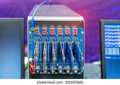 Multi-channel controller display for controlling the machine.