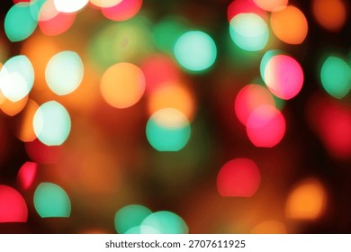Multicolor bokeh effect from Christmas tree lights 