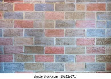Multicolor brick wall.