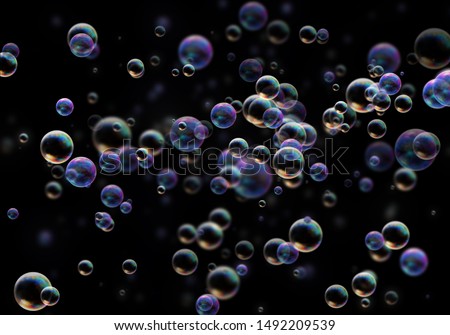Similar – Image, Stock Photo Lots of soap bubbles in the sky