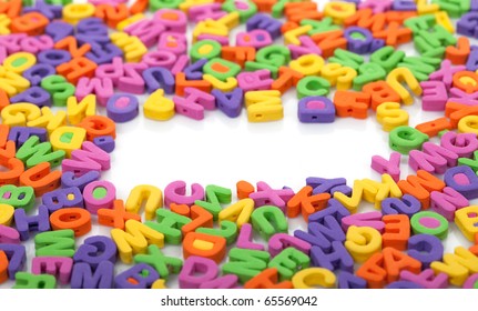 Multicolor copyspace letters
