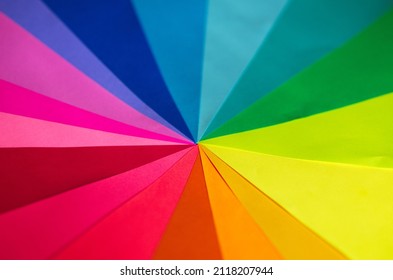 Multicolor palette of paper sheets 