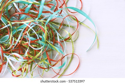 Multicolor ribbons background