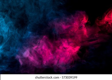 multicolor smoke on black background - Shutterstock ID 573039199