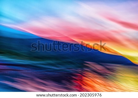 Similar – Sunrise in the sea for background